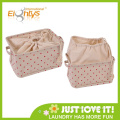new product foldable eco-friendly cotton and flax cloth storage box